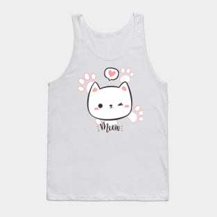 Show some love to your cat with a good meow face Tank Top